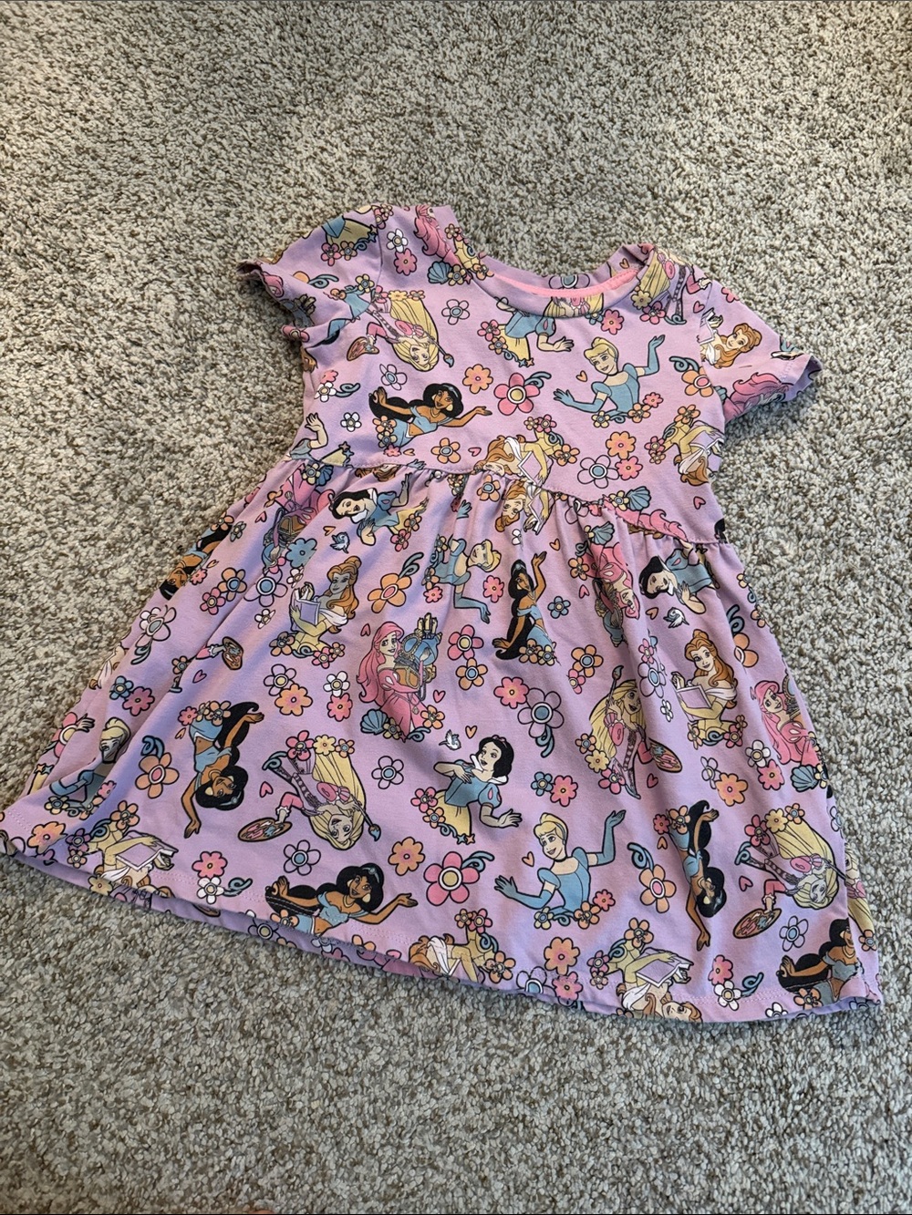 3 Disney Girls Princess Bluey Minnie Casual Dresses